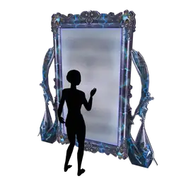 Cosmos Haunted House Ethereal Glow Mirror - Interactive