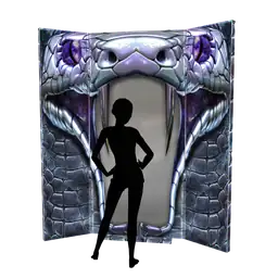 Cosmos Haunted House Standing Snake Mirror - Interactive