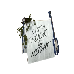 Elska Let's Rock Sign & Guitar
