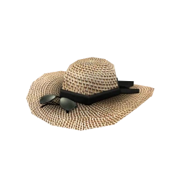 Straw Hat And Sunglasses