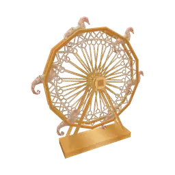 Luxe Seahorse Ferris Wheel Statue