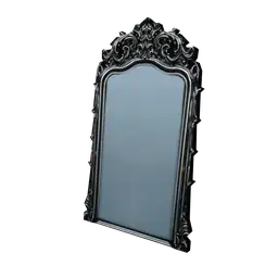 Luxe Cobalt Vision Black Vintage Ornate Mirror