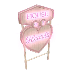 Luxe House Of Hearts Sign
