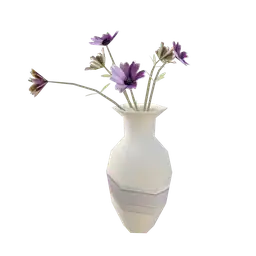 Luxe Party Yacht Purple Daisies Vase