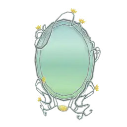Luxe Art Nouveau Fantasy Floor Mirror