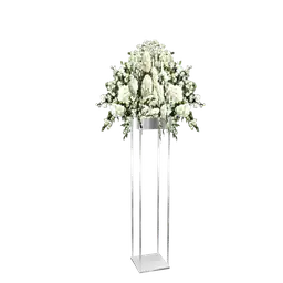 Luxe Urban Romance White Flower Pillar