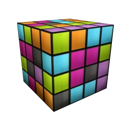 Neon Puzzle Cube