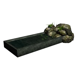 Raised Stone Pond and Rock Feature