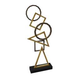 Luxe Metallic Shapes Sculpture