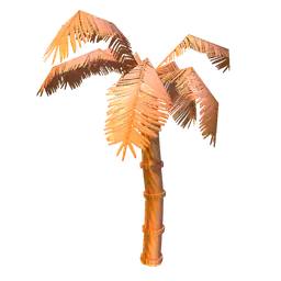 SSF Neon Orange Plastic Palm Tree