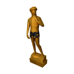 Bubble-Blowing David (Gold)
