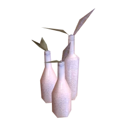 Snow Frosted Ornamental Bottles