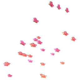 Nostalgic Pixel Butterflies - Pink Glitter