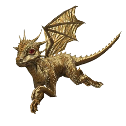 Fearless Amber Gold Dragon