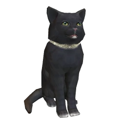 Fluffy Cat - Black