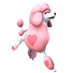 Poodle - Love Hearts