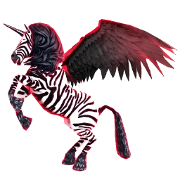 Red And Black Velvet Winged Zunicorn