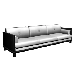 Orton White Three Seat Sofa