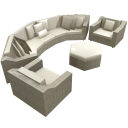 New Haven Chaise Set of 2 Outdoor Wicker Patio Furniture With Side Table