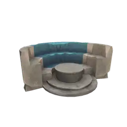 Luxe Princess Core Stone Seating Bench