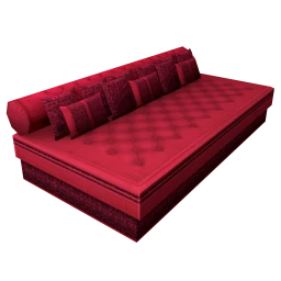Riad Azrou Silver Edge Sofa - Red