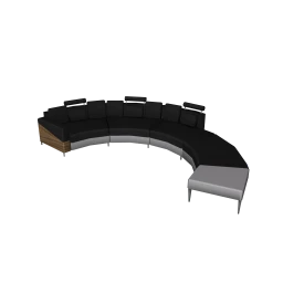 Luxe Sweeping Curve Sofa