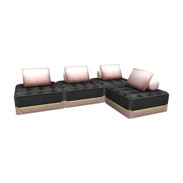 Luxe Blush Gold Corner Sofa