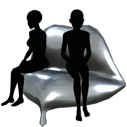 Mod Chrome Dripping Couch