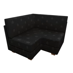 Modern Corner Sofa - Black