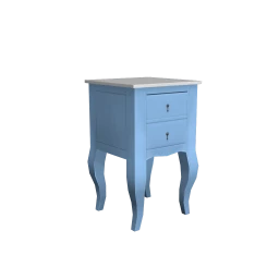 Chic Blue Bedside Table