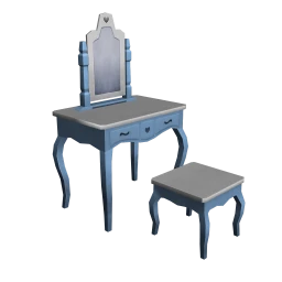 Chic Blue Dressing Table