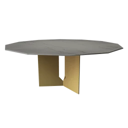 Burke Décor Pierre Dining Table (Brass) by Interlude Home