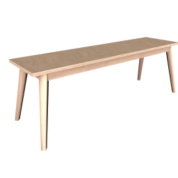 Chevron Oak Dining Bench