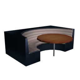 Elite White Booth and Table