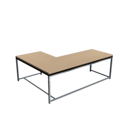 Modern Office L-Shaped Desk - Wooden
