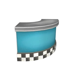 Dolly's Diner Curved Counter - Turquoise