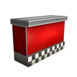 Dolly's Diner Straight Counter - Ruby