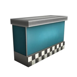 Dolly's Diner Straight Counter - Turquoise