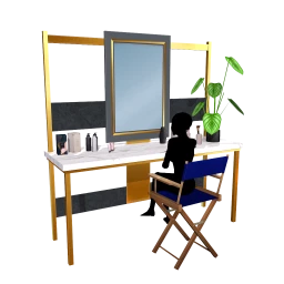 Luxe Modern Makeup Table - interactive