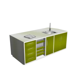 Lime Lite Kitchen Island