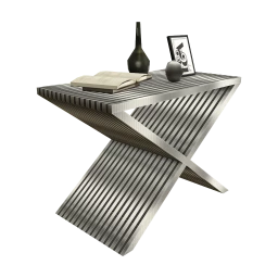 Press Console Table in Silver