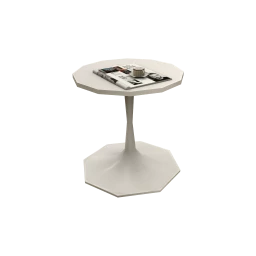 Lippa 24" Fiberglass Side Table In White 