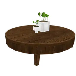 Loft Brutalist Wooden Coffee Table