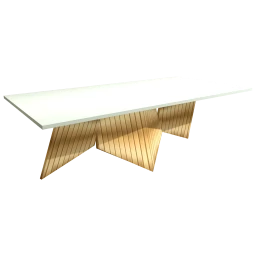 Luxe Golden Waves Dining Table