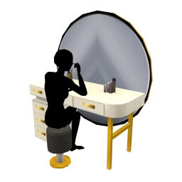 Luxe Preference MakeUp Table - interactive