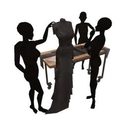 Luxe Draping Table And Sewing Mannequin - Interactive