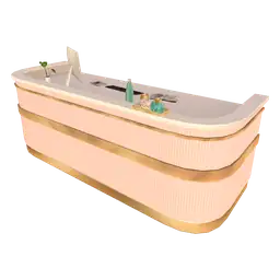 Luxe Flare Salon Reception Desk