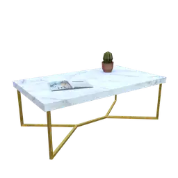 Luxe Flare Salon Marble Coffee Table
