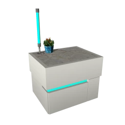 Luxe Light Flow Bedside Table (Blue)