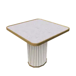 Luxe Opulent Aura White And Gold Table